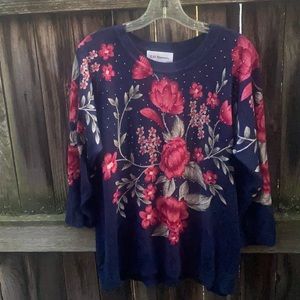 CD Daniels floral top sz. 1X